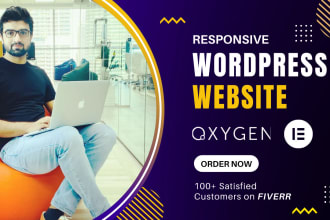 develop responsive website from figma to oxygen, elementor and webflow