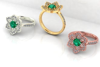 design  3d cad jewelry and render it