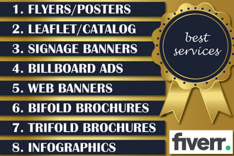 do awesome flyer, one pager, poster, brochure, web banner or infographic designs