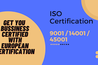 do iso 9001,  14001, 45001 documentation and certification