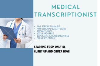 provide medical audio, video, lecture, interview transcription