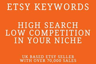 find etsy keywords in your niche