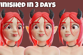 create 3d character stylized anime style