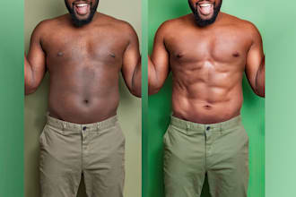 make you slim, reshape body, skin retouching and add muscle