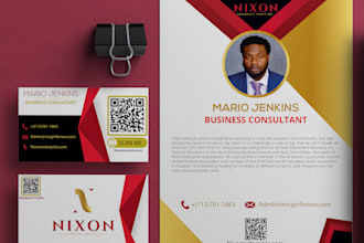 design business profile and business card