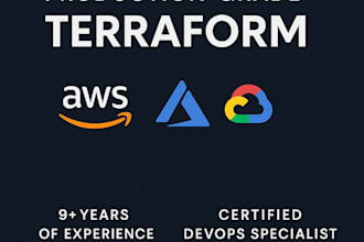 help you implement production grade terraform on azure, AWS, gcp