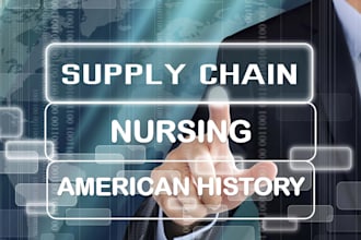 do nursing, supply chain management and american history research