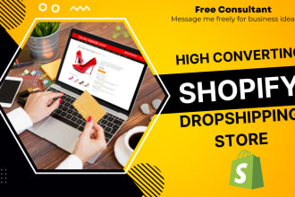 create shopify dropshipping store or ecommerce we and research winning products