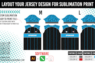 layout your design into cut sew pattern for sublimation print