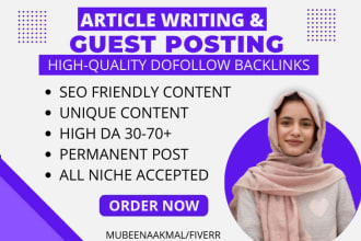 writing and publishing guest posts with dofollow SEO backlinks on high da sites