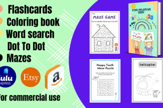 design kids book covers, kids worksheets,kids books activity,kids activities,kdp