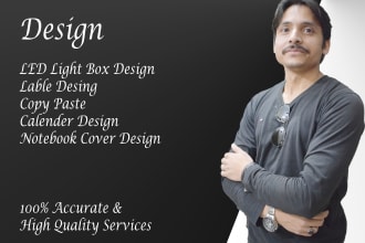 design led light box design and lable design