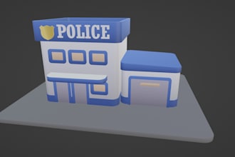 create a 3d low poly environment using blender