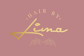 do an elegant typography hand lettering script font logo