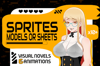 draw a visual novel character or sprite