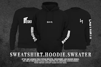 create your custom sweater, sweatshirt, and hoodie design