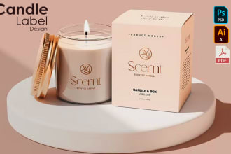design luxury candle labels and candle box design