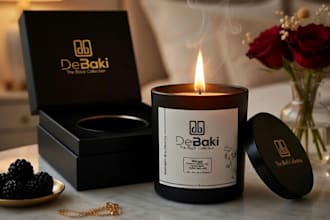 design luxury candle labels and candle box design
