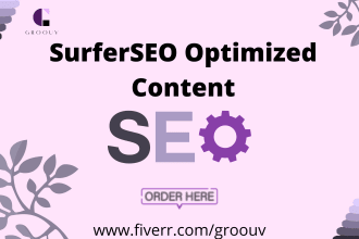 write surfer SEO optimized articles and blog posts for you