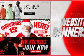 design a professional banner, header or slider for your website