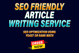 do SEO friendly article writing and blog posts writing