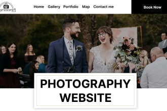 create a photography website with booking functionality