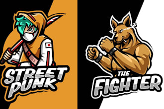 design awesome gaming, esports, youtube and mascot logo