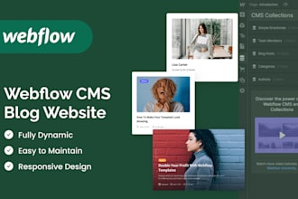 design and develop a scalable webflow blog or cms website