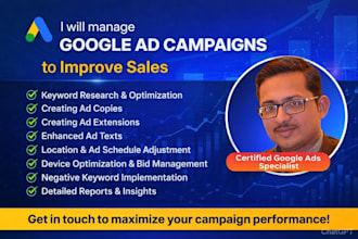 manage google ad campaigns to improve sales