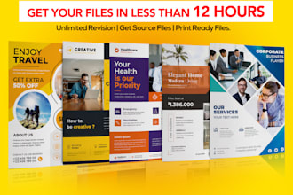 design professional business marketing promotional medical real estate gym flyer