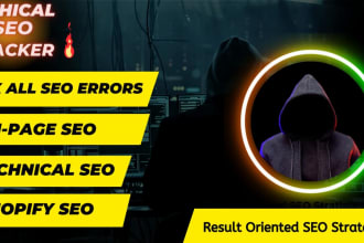 do on page SEO and fix technical issues of wordpress or shopify website