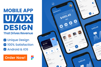 do mobile app UI design for android and ios