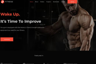 design an attractive fitness, gym, personal trainer, sports, workout website