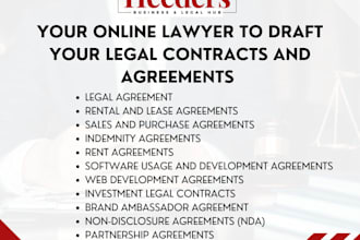 be your online lawyer to draft your legal contracts and agreements