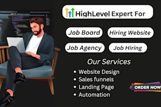 design gohighlevel job board recruitment consultation agency website job hiring