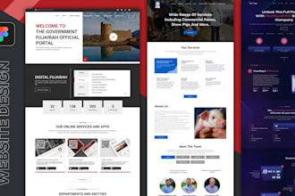 design a clean and responsive figma website design UI UX