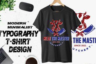 do a modern minimalist typography t shirt design
