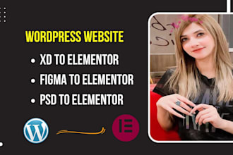 convert xd to wordpress, figma to wordpress, psd to elementor