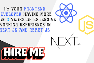 be your frontend developer in next js and typescript