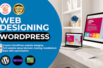 design a wordpress, wix, zyro, website for you