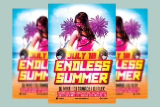 design an elegant party event flyer, club or concert posters