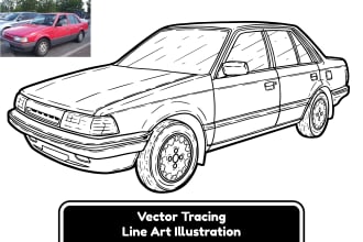 do manual vector tracing, technical drawing, line art illustration