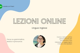 fare lezioni di lingua inglese