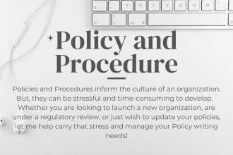 write your business and company policies