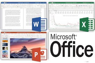 provide service in microsoft word, excel and powerpoint
