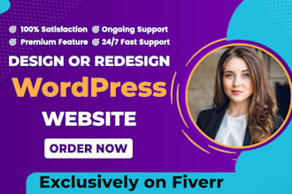 design, redesign, build, rebuild, clone, edit, fix or revamp wordpress website