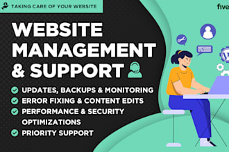 be your dedicated wordpress website manager for a month
