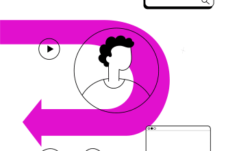 design illustrations in the style of think with google