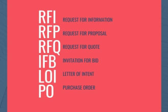 create business plans, rfps, and procurement proposals for your businesses