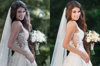 do bulk wedding photo editing and retouching in lightroom